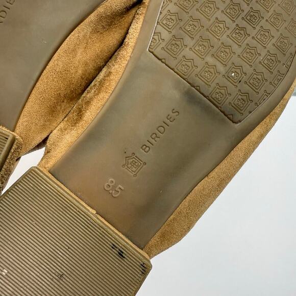 Birdies The Swan Golden Oak Suede Pointed Toe Mule Size 8.5 Slipon Comfort READ - Picture 12 of 16